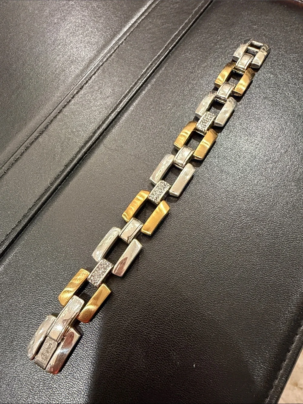 Brighton Two-Tone Silver and Gold Link Bracelet - Elegant Women’s Jewelry